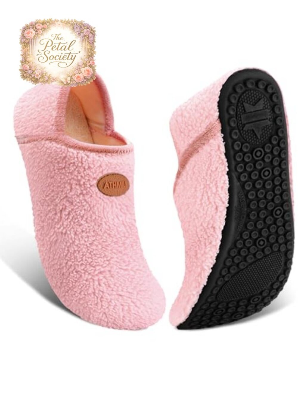 Microfiber Convertible Heel Slippers Non-Slip Foldable Machine Washable